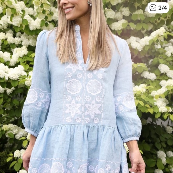 NWT! ASHA by Ashley McCormick Minnie Dress in Cloud - Size L - Picture 2 of 6